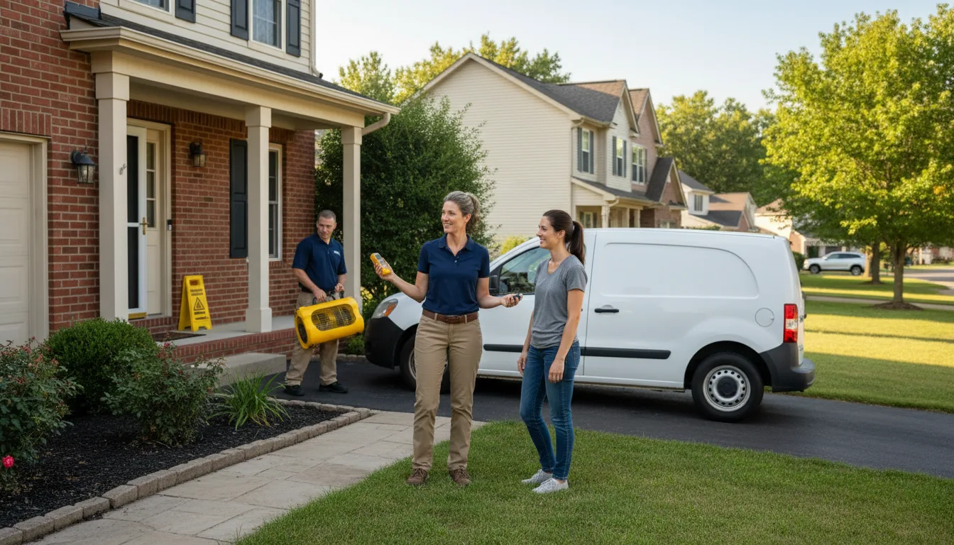 Residential water damage restoration in Distant, PA